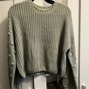 Sage green crop sweater